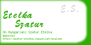 etelka szatur business card